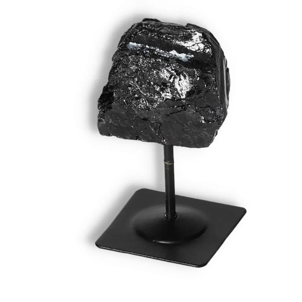 Rough Black Tourmaline with Metal Stand S 566766 - Image 14