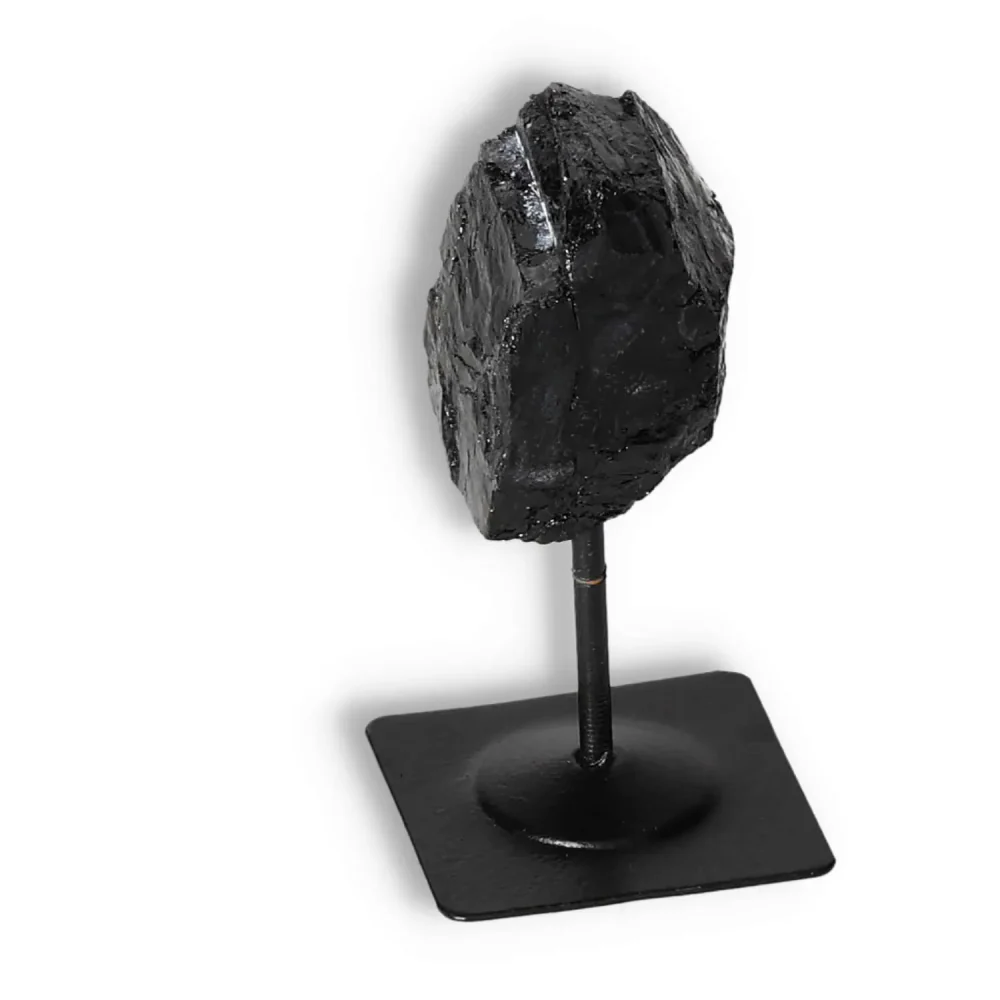 Rough Black Tourmaline with Metal Stand S 566766 - Image 15