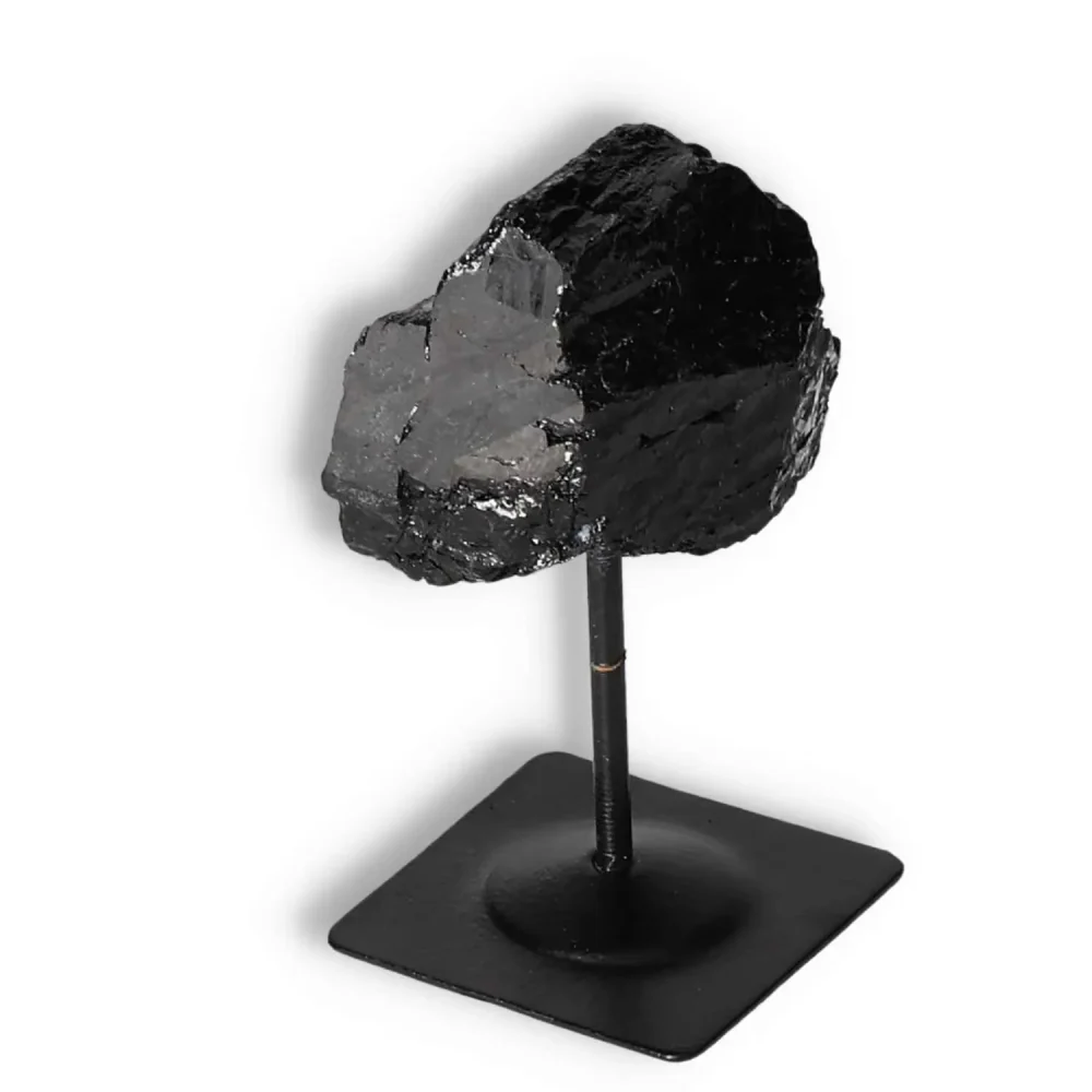 Rough Black Tourmaline with Metal Stand S 566766 - Image 16