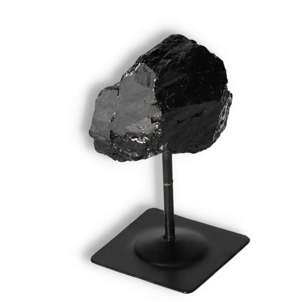 Rough Black Tourmaline with Metal Stand S 566766 - Image 8
