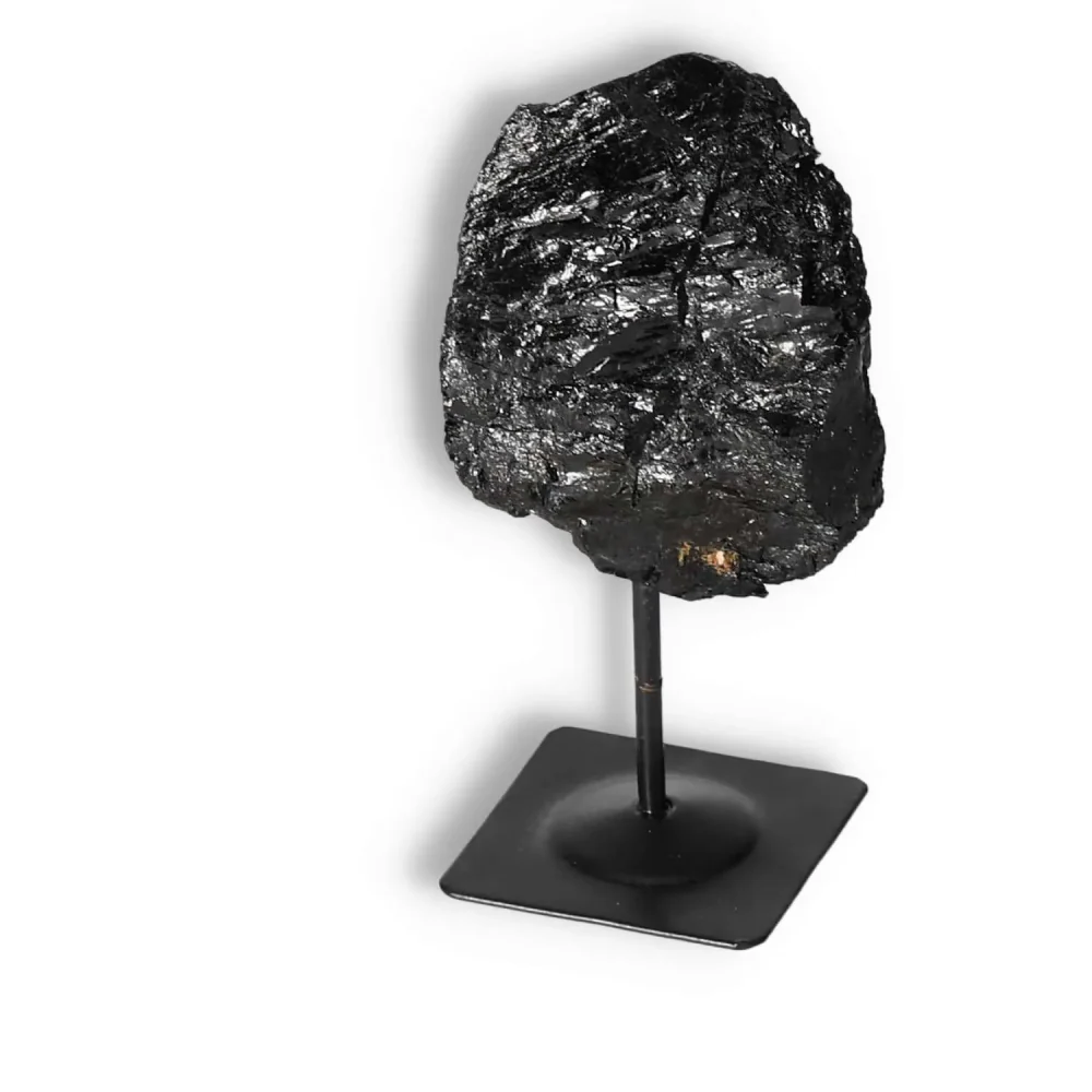 Rough Black Tourmaline with Metal Stand S 566780 - Image 14