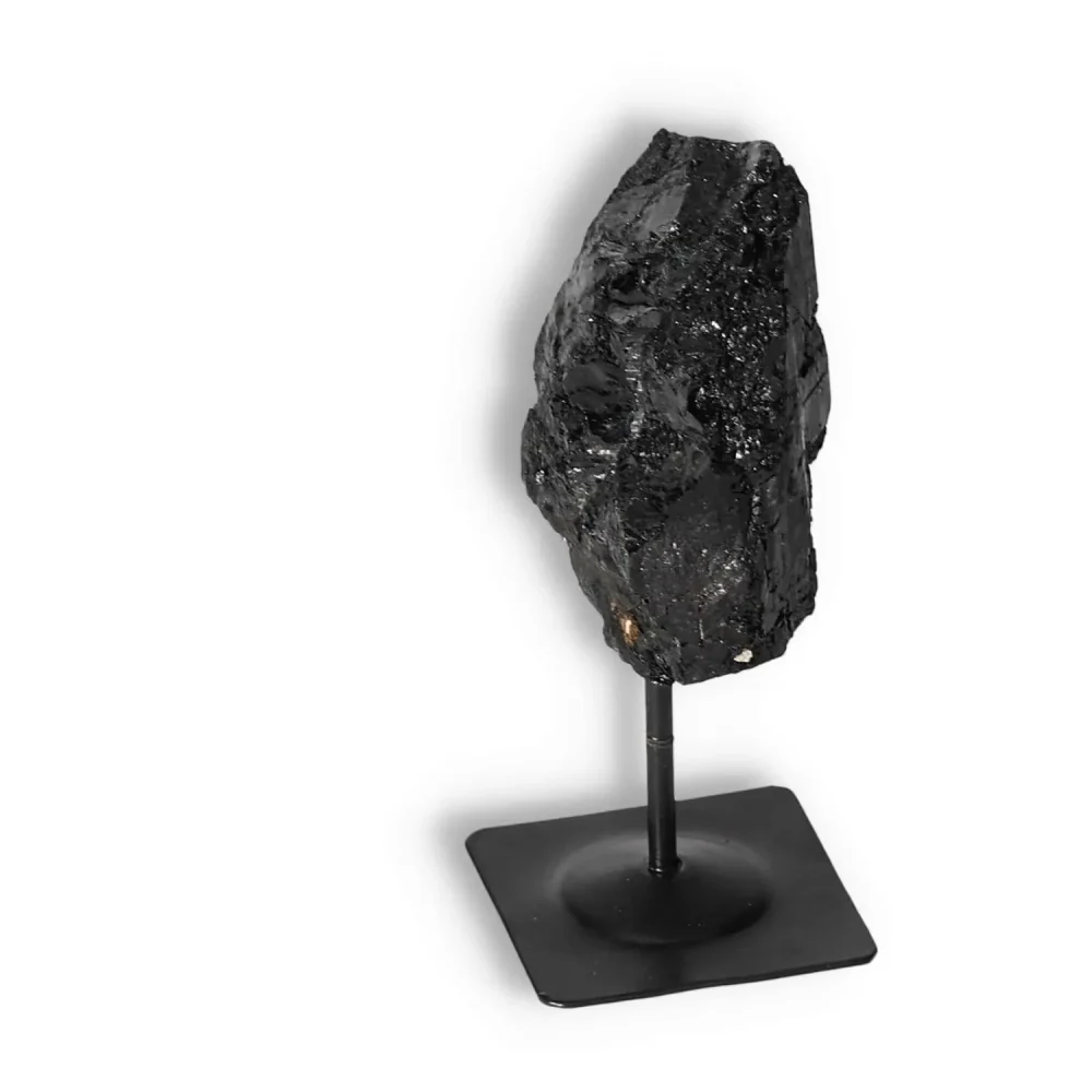 Rough Black Tourmaline with Metal Stand S 566780 - Image 15