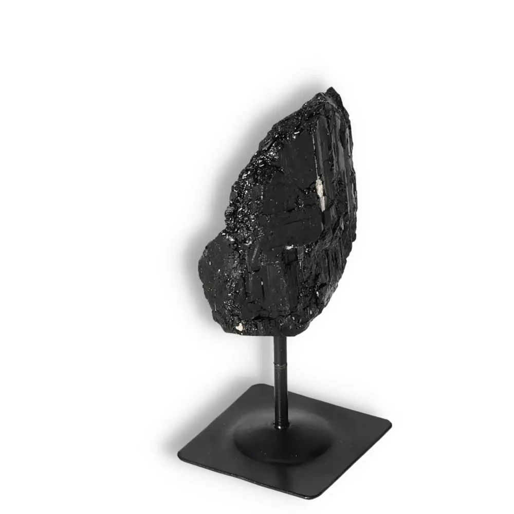 Rough Black Tourmaline with Metal Stand S 566780 - Image 16