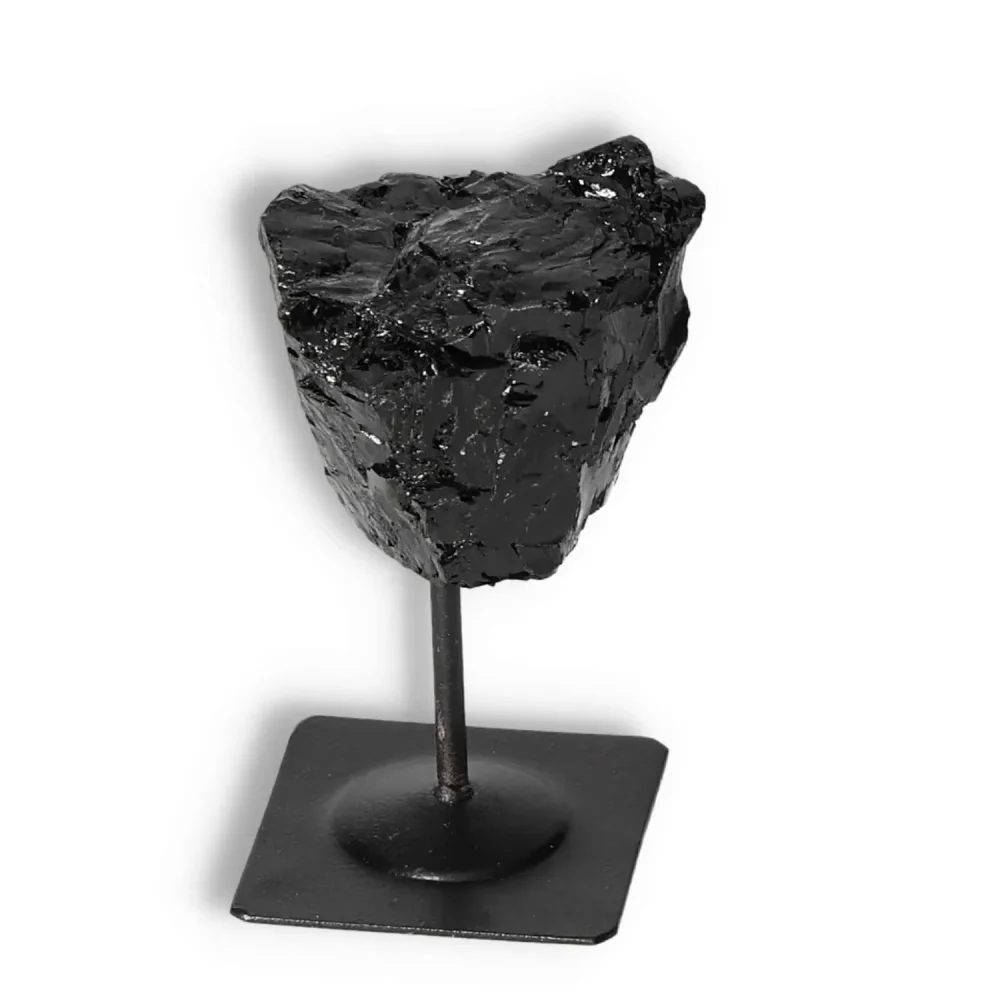 Rough Black Tourmaline with Metal Stand S 566797 - Image 11
