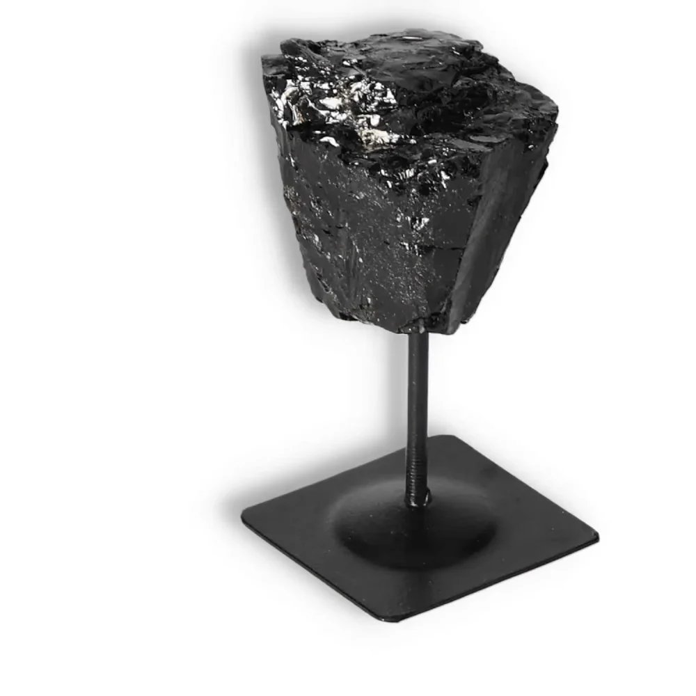 Rough Black Tourmaline with Metal Stand S 566797 - Image 15