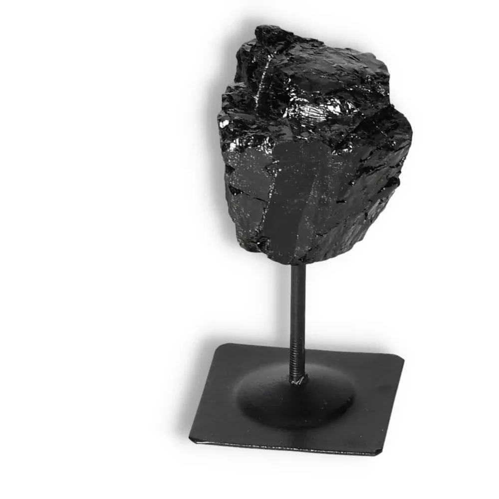 Rough Black Tourmaline with Metal Stand S 566797 - Image 16