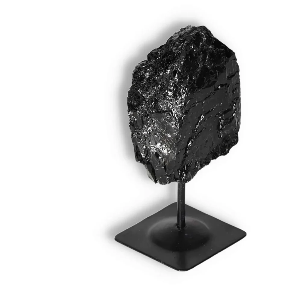 Rough Black Tourmaline with Metal Stand S 566834 - Image 14