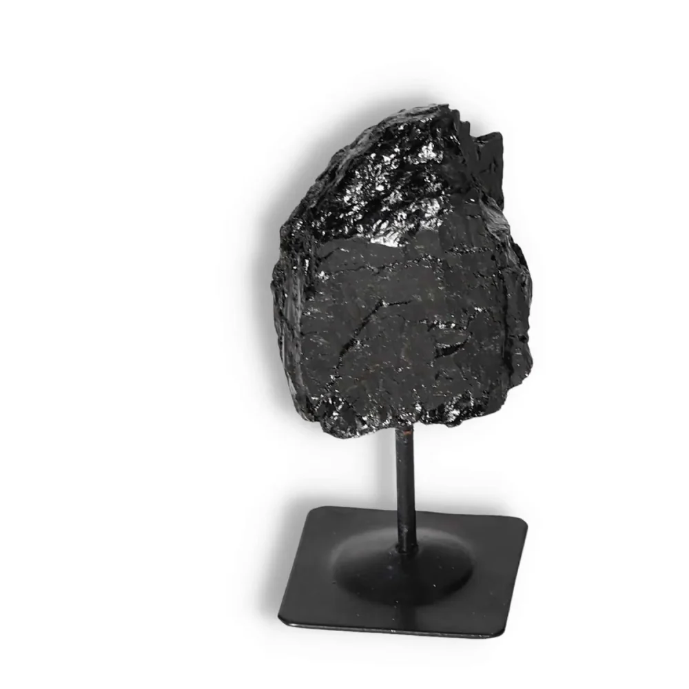 Rough Black Tourmaline with Metal Stand S 566834 - Image 15
