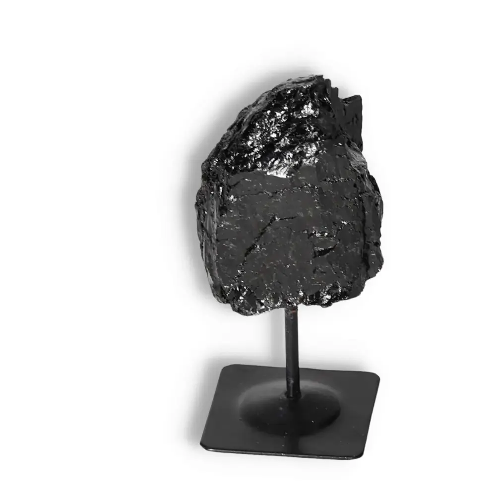 Rough Black Tourmaline with Metal Stand S 566834 - Image 7