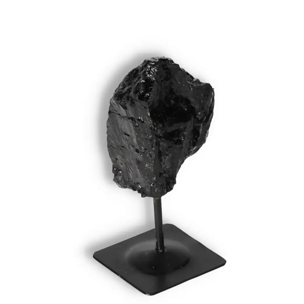 Rough Black Tourmaline with Metal Stand S 566834 - Image 8