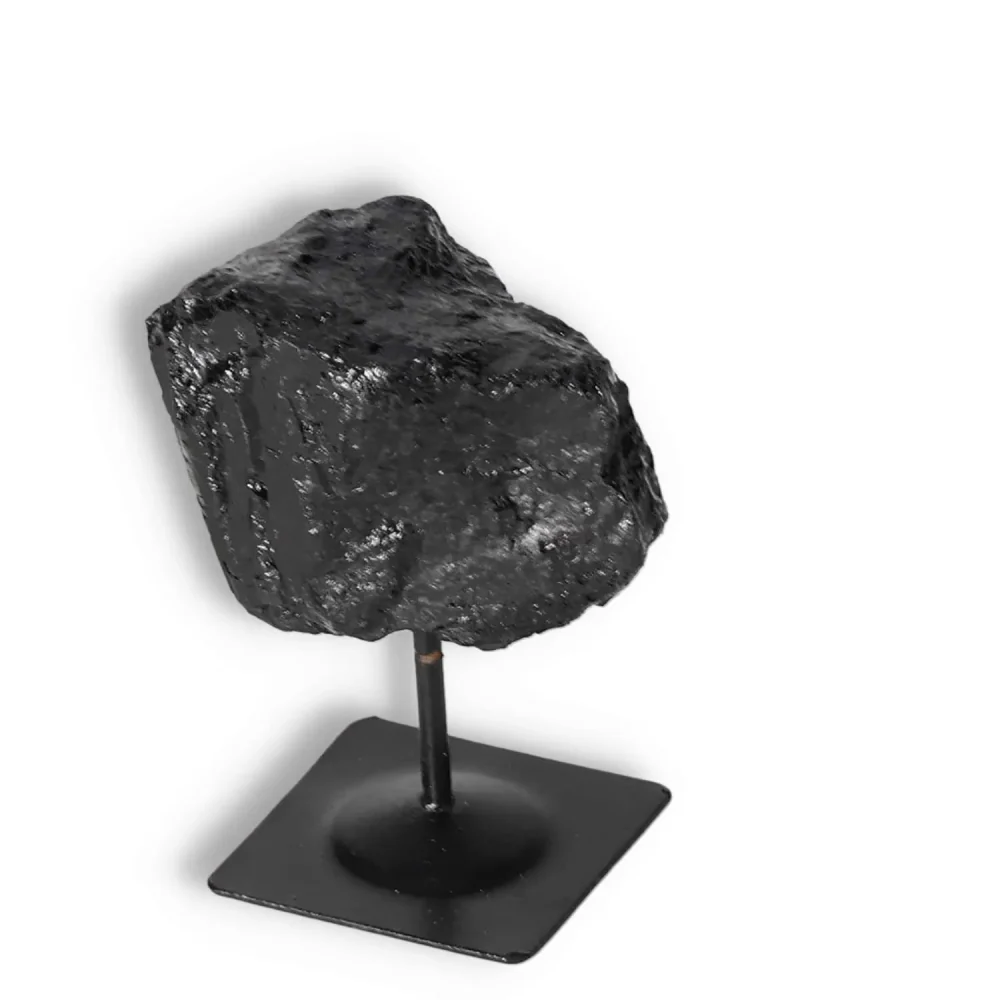 Rough Black Tourmaline with Metal Stand S 566841 - Image 11