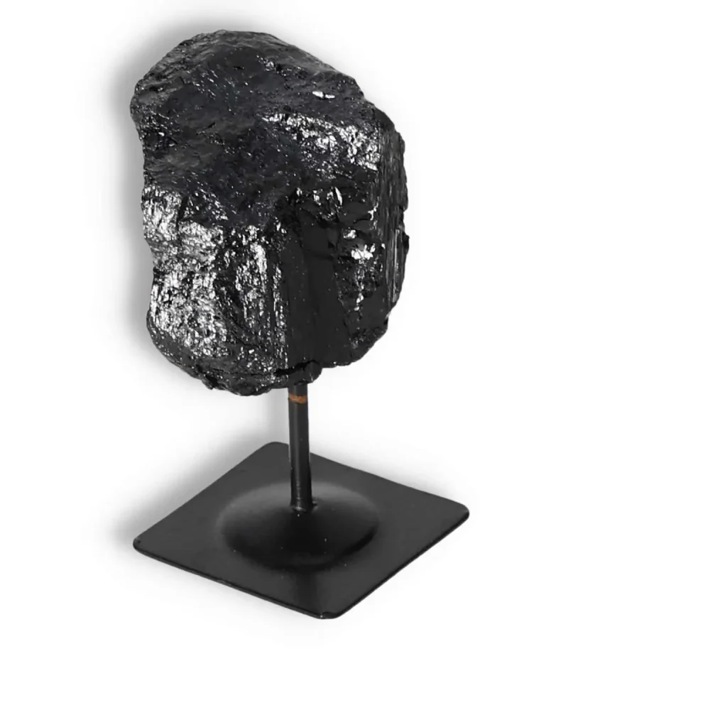 Rough Black Tourmaline with Metal Stand S 566841 - Image 13