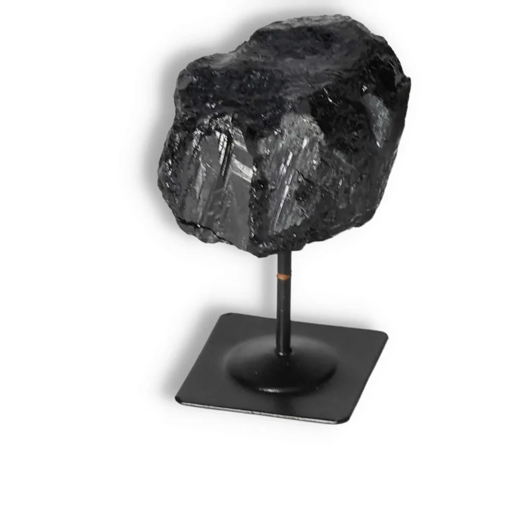 Rough Black Tourmaline with Metal Stand S 566841 - Image 14
