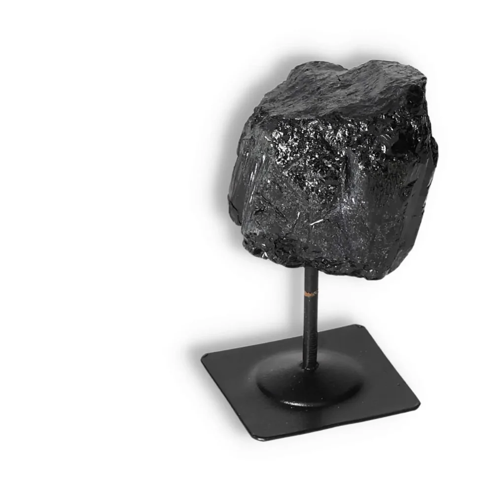 Rough Black Tourmaline with Metal Stand S 566841 - Image 15