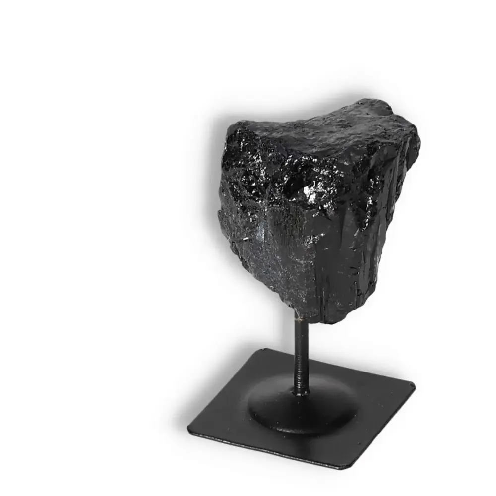 Rough Black Tourmaline with Metal Stand S 566841 - Image 8