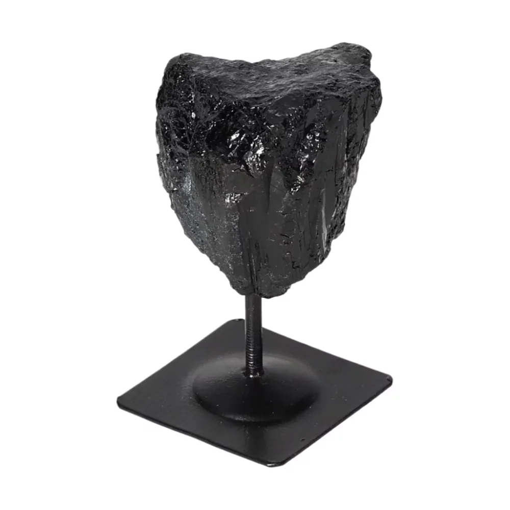 Rough Black Tourmaline with Metal Stand S 566841 - Image 9