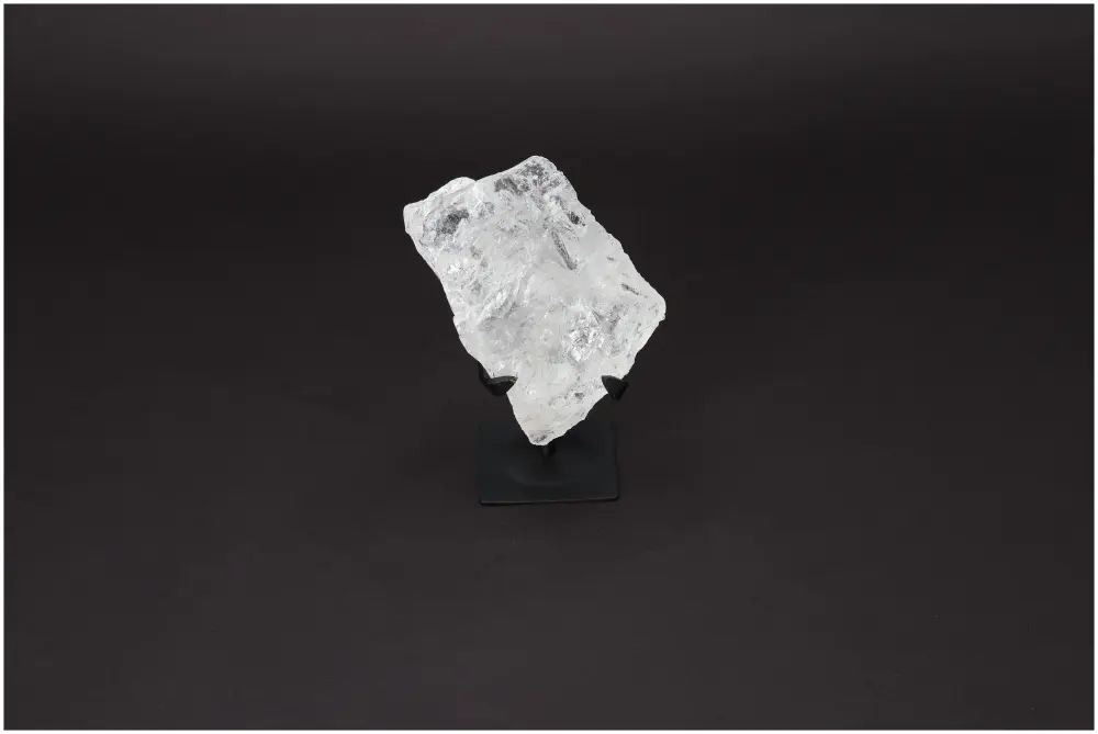 Rough Lemurian Quartz On Metal Stand 579131