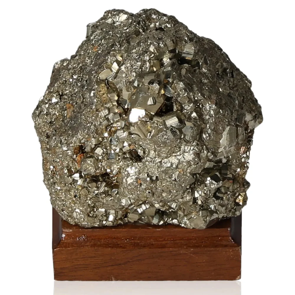 Rough Pyrite on a Wood Base 034876 - Image 2
