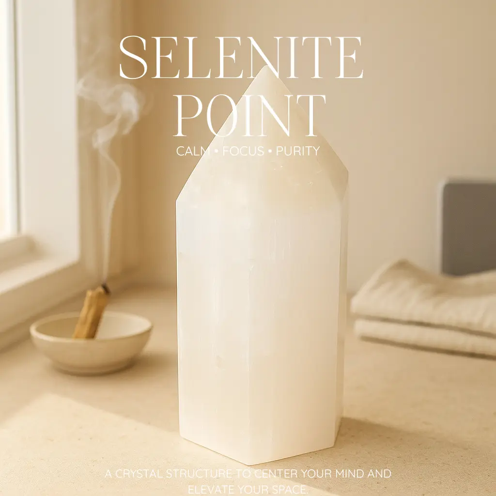 Selenite Point 20cm 522472 - Image 2