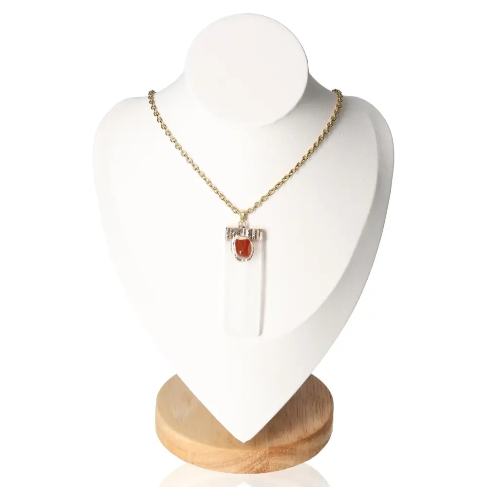 Selenite and Carnelian Necklace 545242 P30 - Image 4