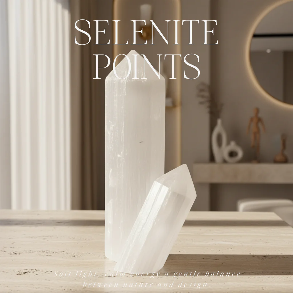 Selenite Points 2 Pieces 523394 - Image 2