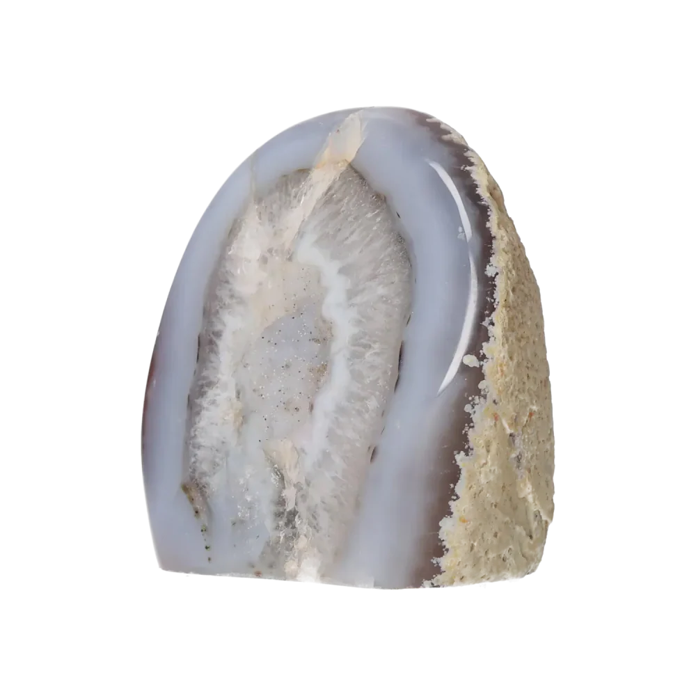 Semi polished Chalcedony with Quartz 10000394 - Image 6