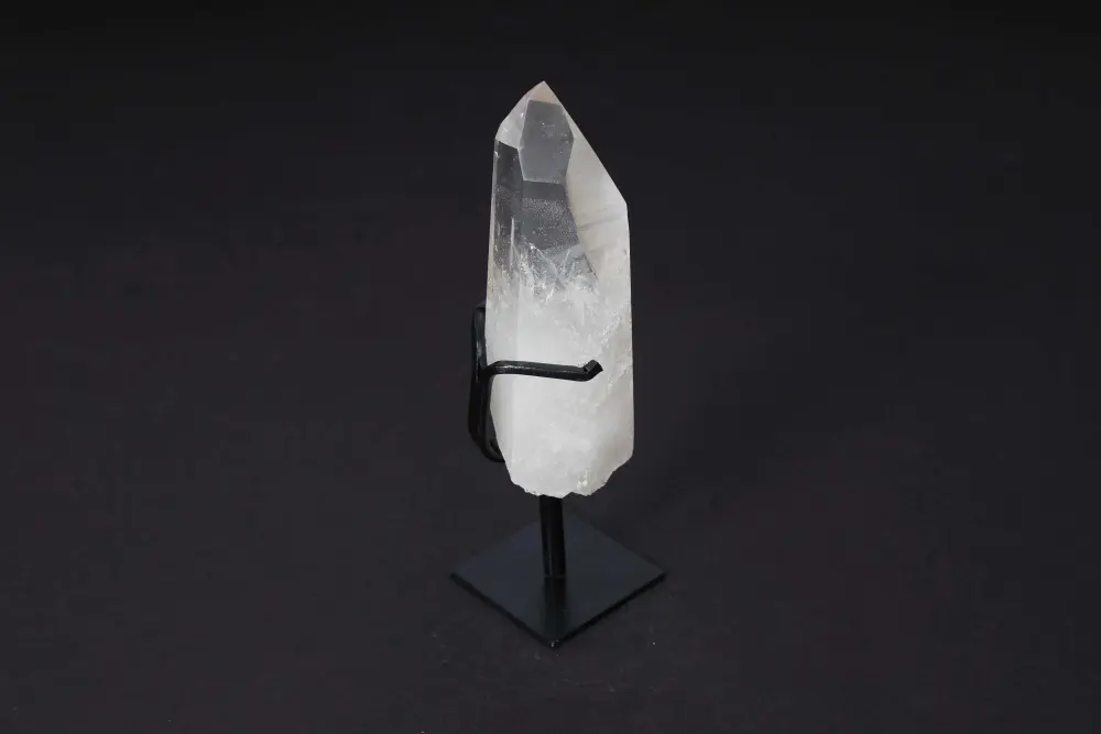 Semi Polished Clear Quartz Point With Stand 592291 - Image 3
