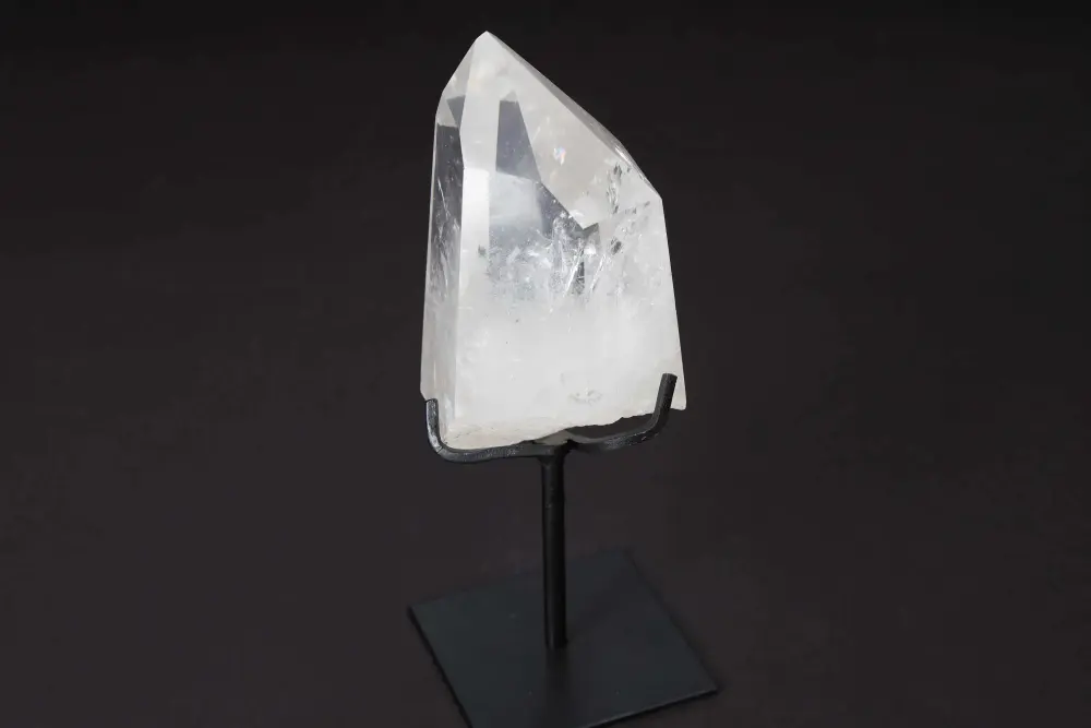 Semi Polished Clear Quartz Point With Stand 592307 - Image 3