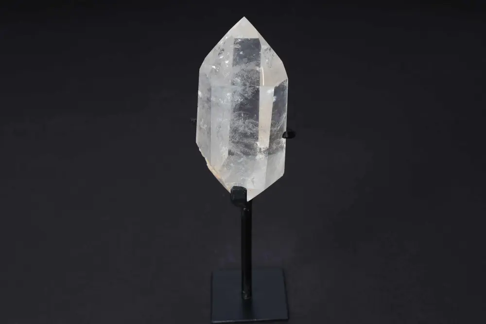 Semi Polished Clear Quartz Point With Stand 592321