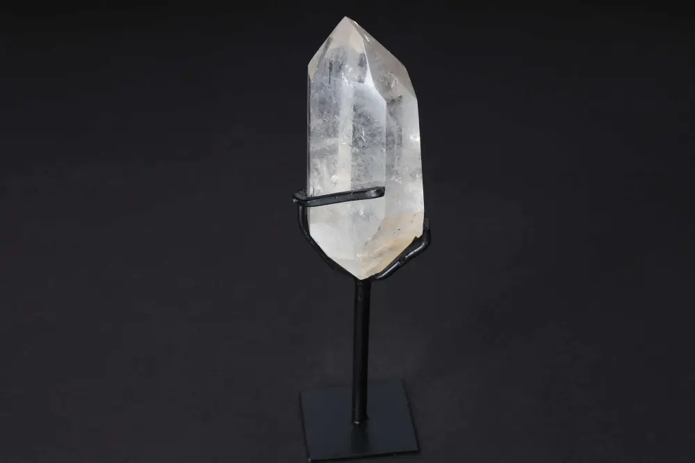 Semi Polished Clear Quartz Point With Stand 592321 - Image 3