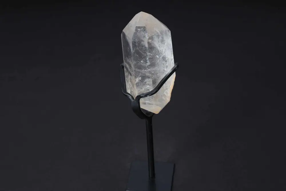Semi Polished Clear Quartz Point With Stand 592321 - Image 4