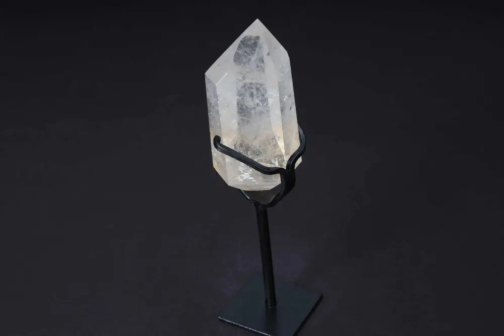 Semi Polished Clear Quartz Point With Stand 592321 - Image 5