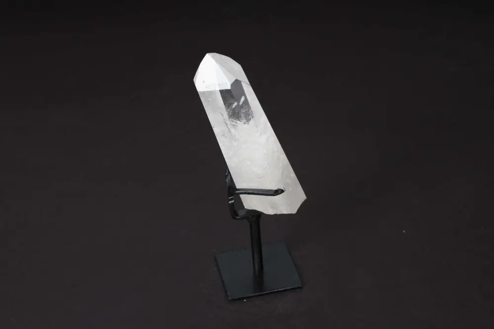 Semi Polished Clear Quartz Point With Stand 592369 - Image 3