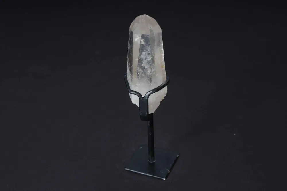 Semi Polished Clear Quartz Point With Stand 592376 - Image 4