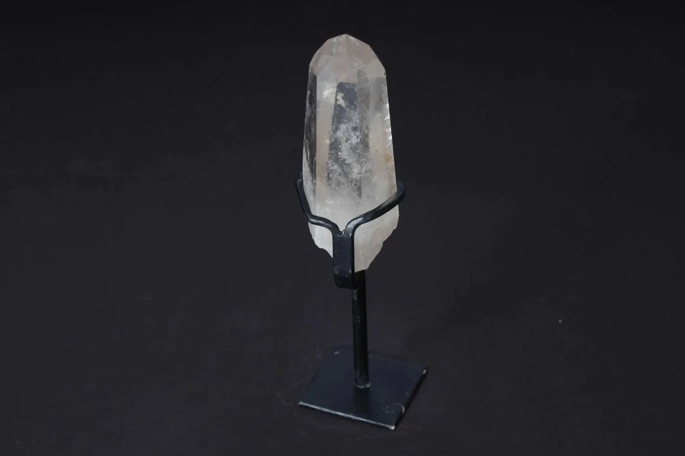 Semi Polished Clear Quartz Point With Stand 592376 - Image 9