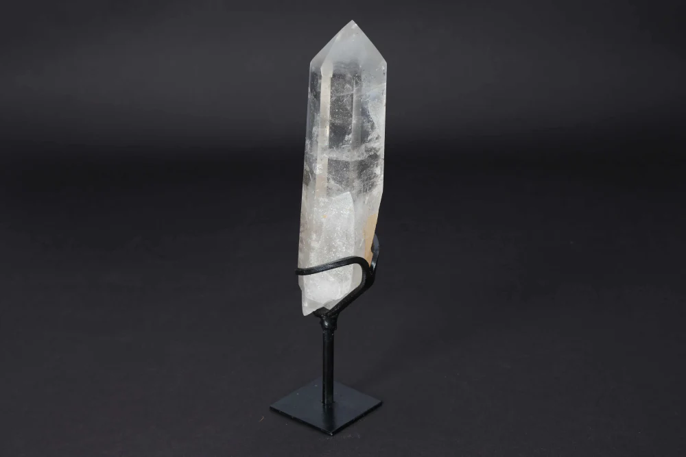 Semi Polished Clear Quartz Point With Stand 592185 - Image 10