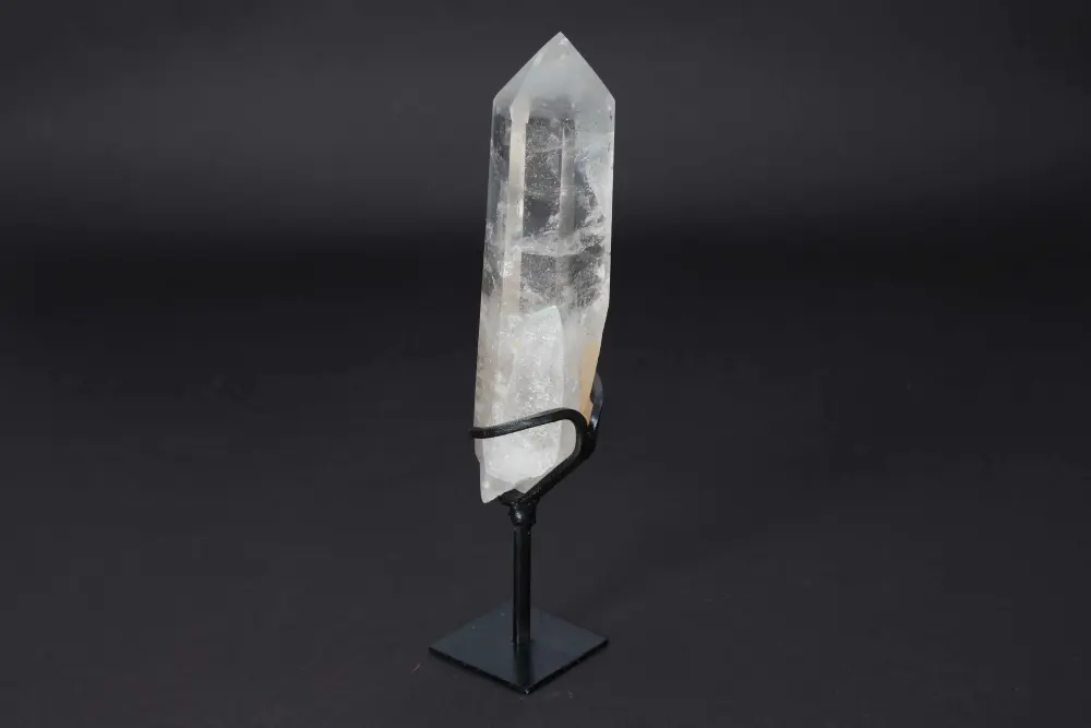 Semi Polished Clear Quartz Point With Stand 592185 - Image 5