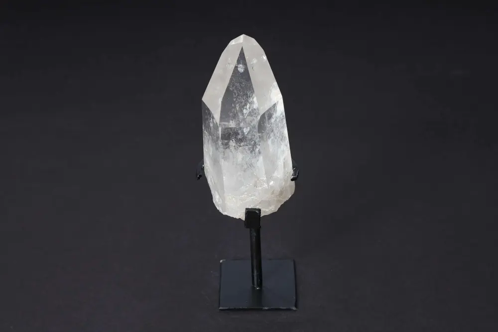 Semi Polished Clear Quartz Point With Stand 592383