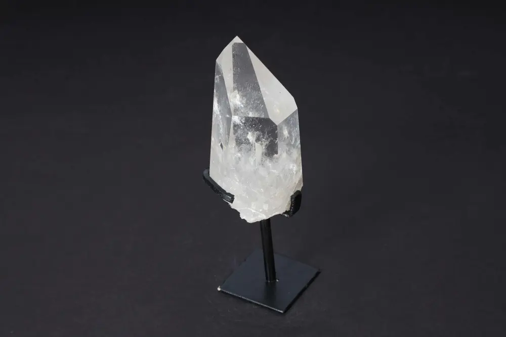 Semi Polished Clear Quartz Point With Stand 592383 - Image 2