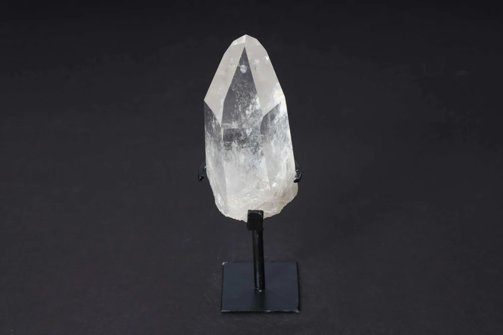 Semi Polished Clear Quartz Point With Stand 592383 - Image 6