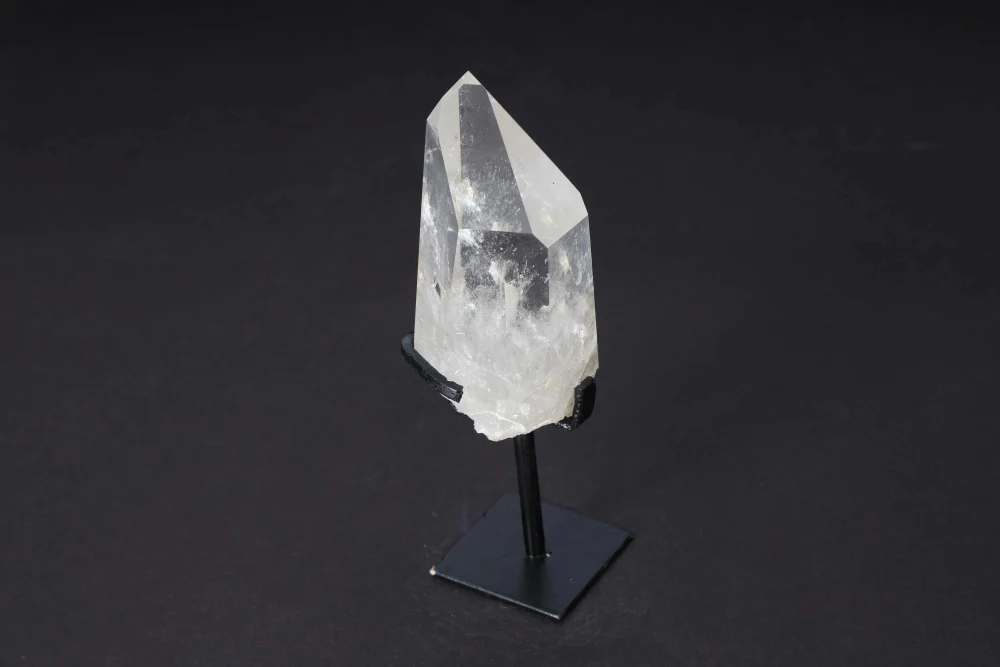 Semi Polished Clear Quartz Point With Stand 592383 - Image 7