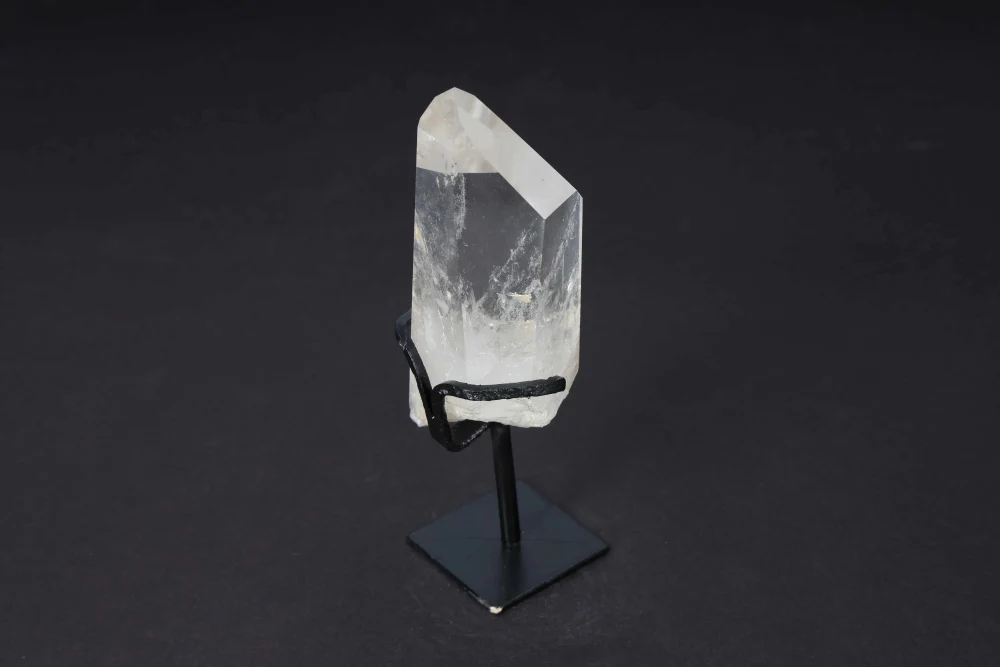 Semi Polished Clear Quartz Point With Stand 592383 - Image 8