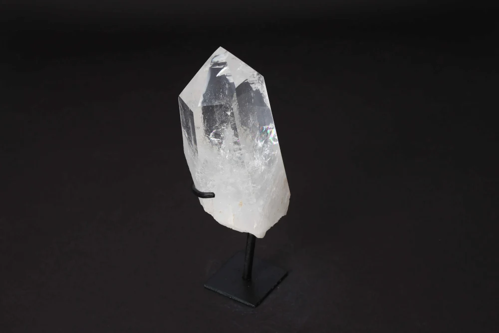 Semi Polished Clear Quartz Point With Stand 592215 - Image 7