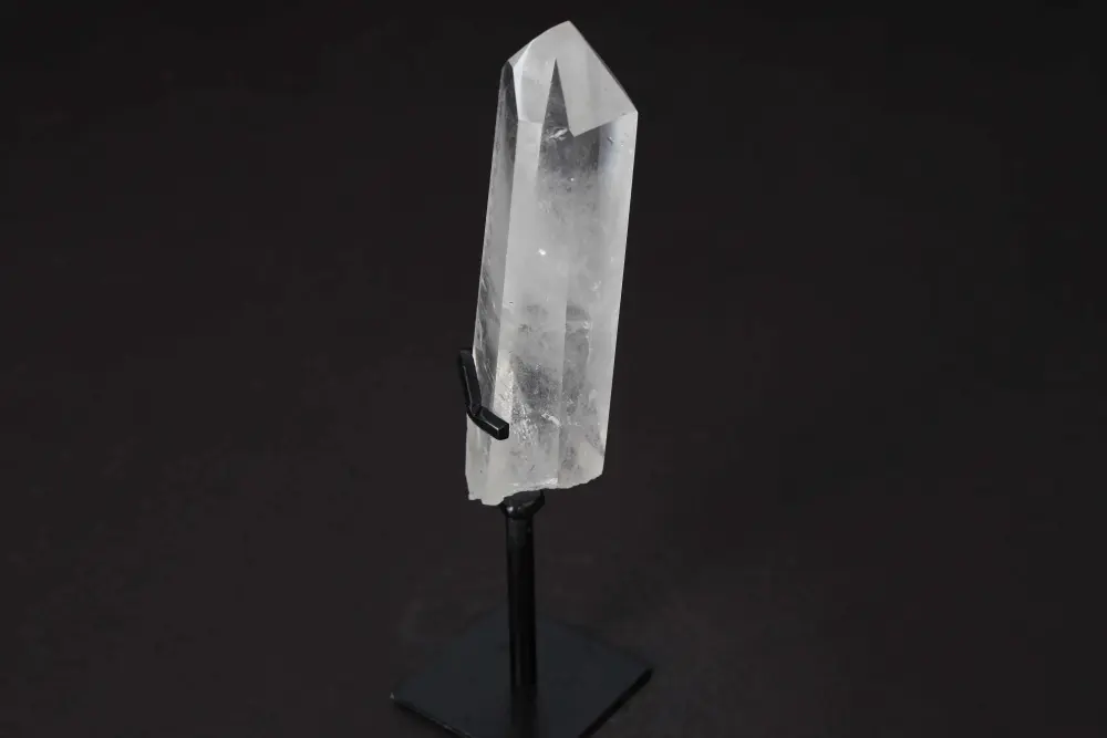 Semi Polished Clear Quartz Point With Stand 592222 - Image 2