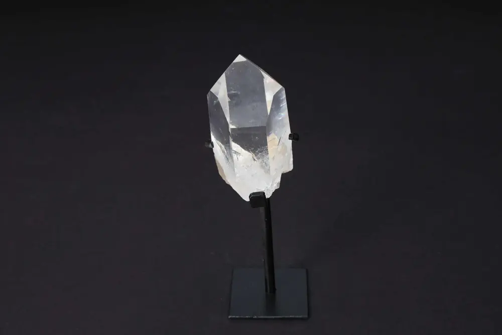 Semi Polished Clear Quartz Point With Stand 592260