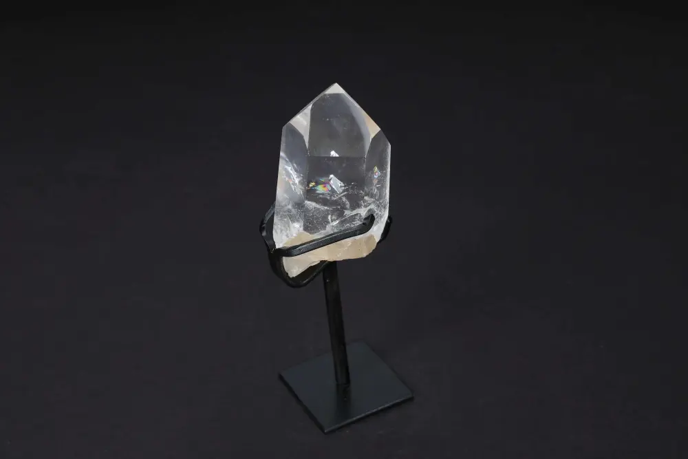 Semi Polished Clear Quartz Point With Stand 592260 - Image 3