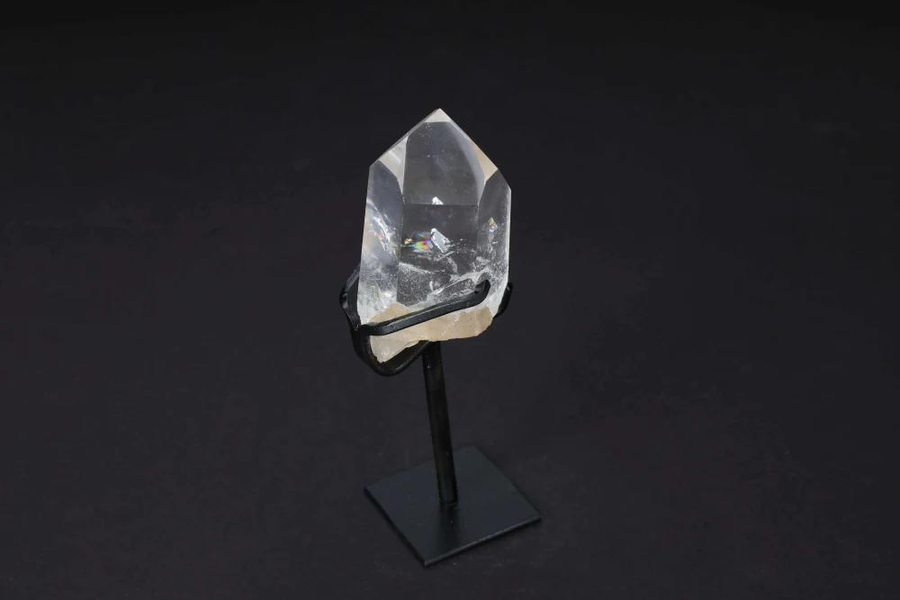 Semi Polished Clear Quartz Point With Stand 592260 - Image 8