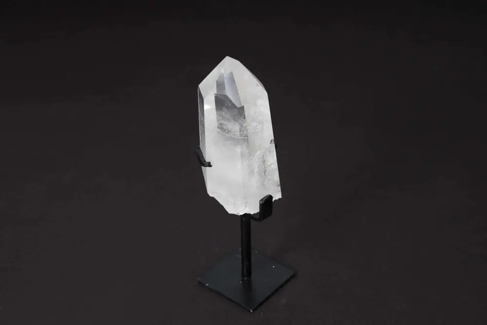 Semi Polished Clear Quartz Point With Stand 592277 - Image 2