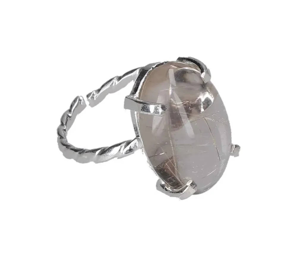 Smokey Quartz Zig Zag Oval Ring Silver 621250 - Image 2