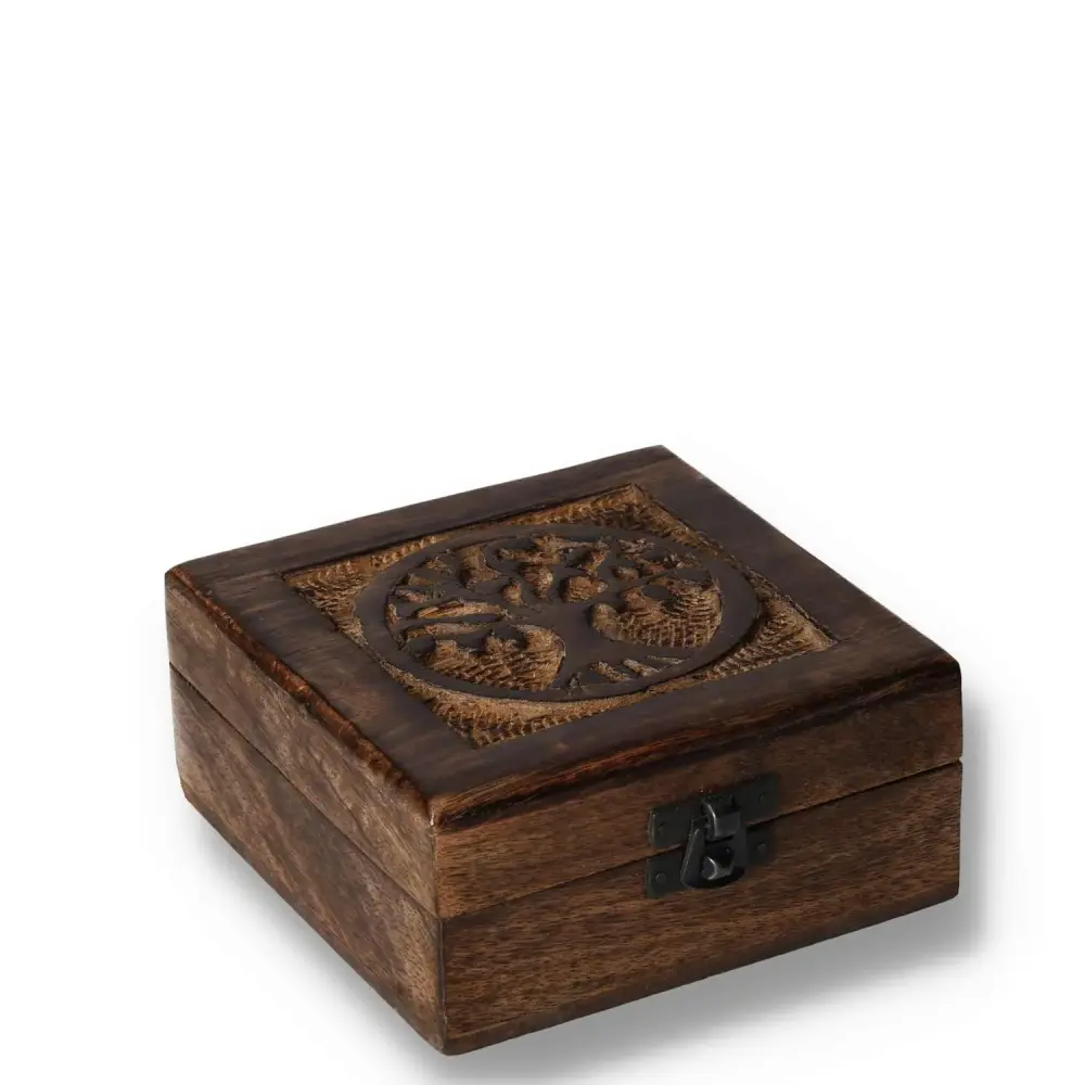 Square Wooden Keepsake Box with Tree of Life – Symbol of Growth and Harmony 556163 - Image 3